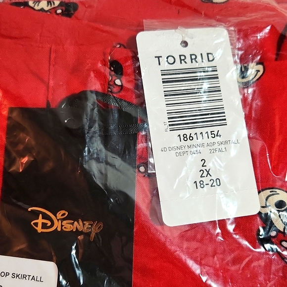 ❤️NWT VINTAGE TORRID SKIRT MINNIE MOUSE MINI SKIRTALL DISNEY CHALLIS - PLUS SIZE - Picture 4 of 11